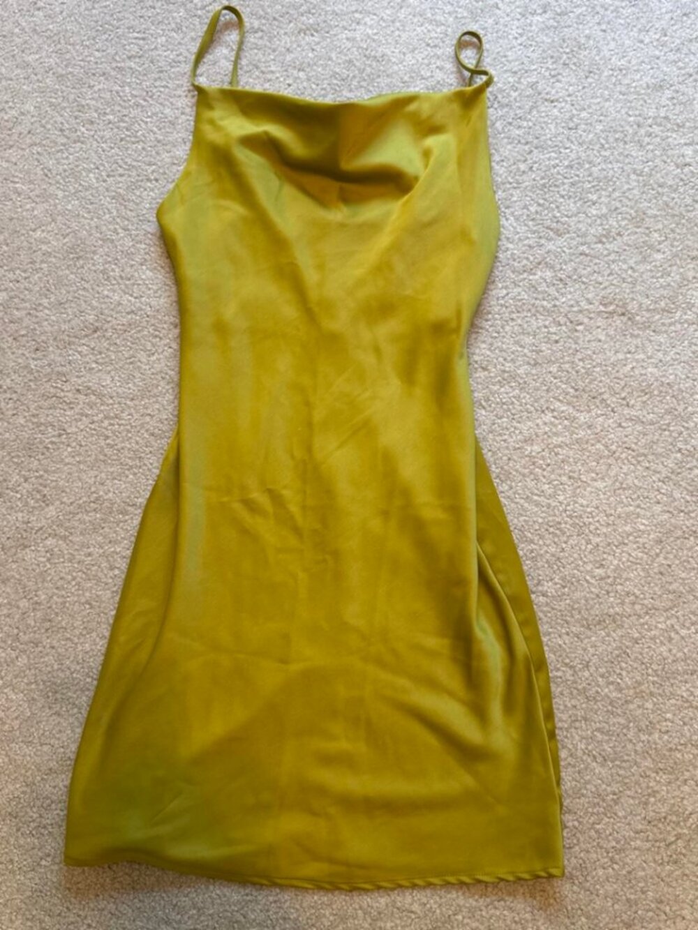 Urban Outfitters Women's Green and Yellow Dress
